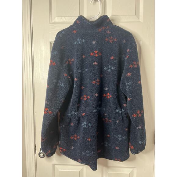 Vintage 90’s Woolrich Full Zip Floral Printed Sweater/ Jacket Sz: Large - Picture 2 of 6
